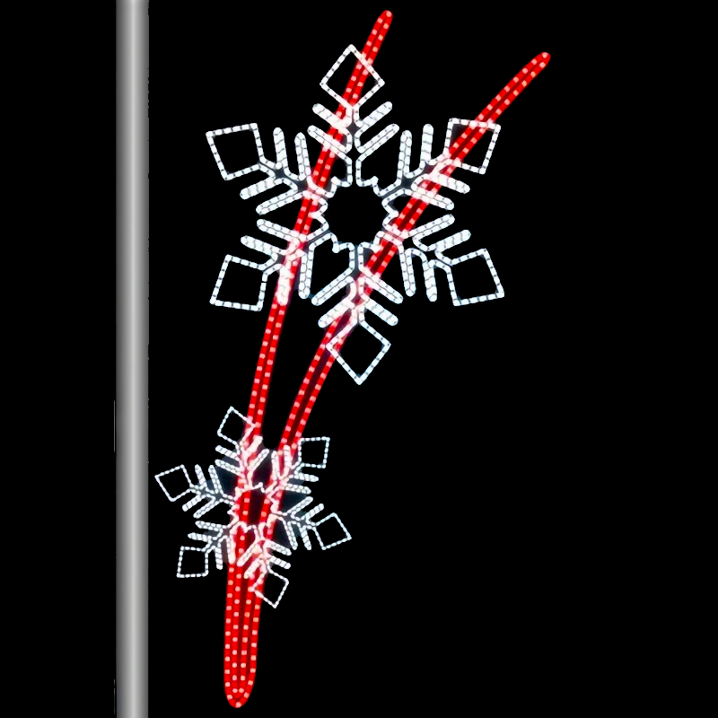 RED & WHITE SNOWFLAKE